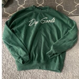 Originality Dry Goods Green Graphic Fleece Sweatshirt Crew Neck XS A1957S474DI
